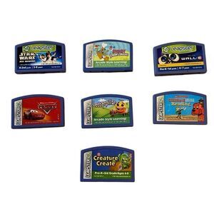 Lot of 9 Leap Frog Leapster Learning Game Cartridges Wall E Cars Scooby Star War
